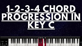 Video voorbeeld van "1 2 3 4 CHORD PROGRESSION IN KEY C-(Instructor - Caleb)"