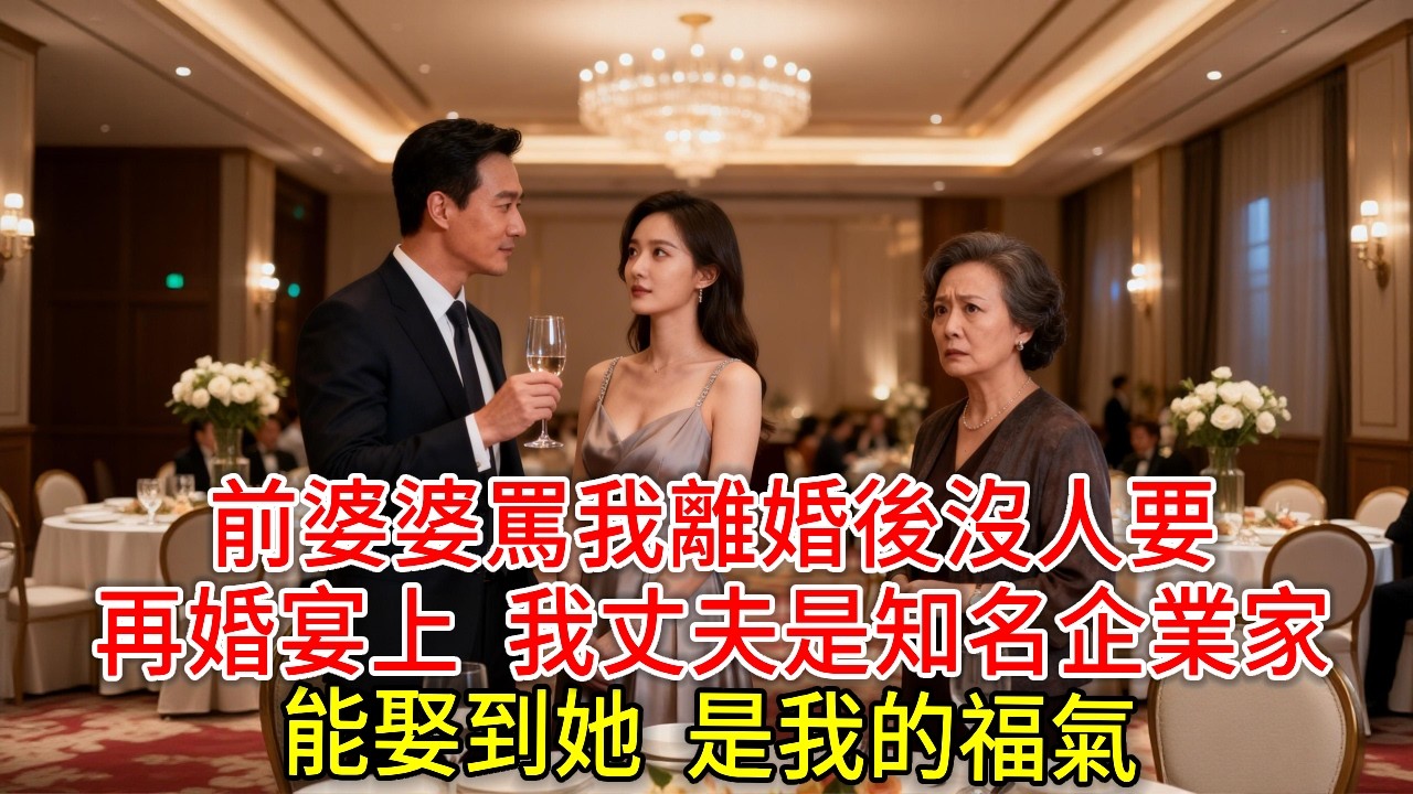 前婆婆罵我離婚後沒人要：“離了我兒子你啥也不是”，我再婚宴上，丈夫是知名企業家：“能娶到她，是我的福氣。”#玖玖講故事#現代愛情#女性主角#為人處世#生活經驗#故事#小說#情感#婚姻#人生哲理