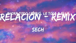 Sech - Relación - Remix (Letras)