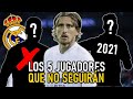 5 JUGADORES QUE NO SEGUIRÁN EN EL REAL MADRID PARA EL 2021 ...