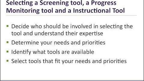 Selecting Evidence-Based Tools and Programs for Implementing Response to Intervention