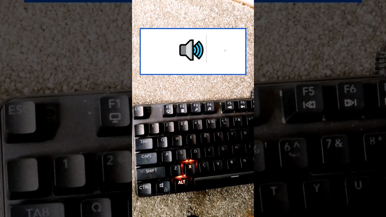 Sound High volume emoji shortcuts in MS word