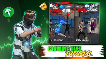 Glowing Text Tutorial 🔥 Like @PGL_DRKRAI77 | Free fire red and white text tutorial 