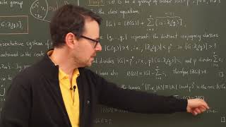 Group theory (lesson 42 / English): THE CLASS EQUATION AND THE CENTER OF p-GROUPS