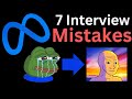 7 Common Mistakes in Meta Coding Interviews 🚀