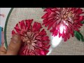 Хризантема вышитая лентами / Chrysanthemum embroidered ribbons