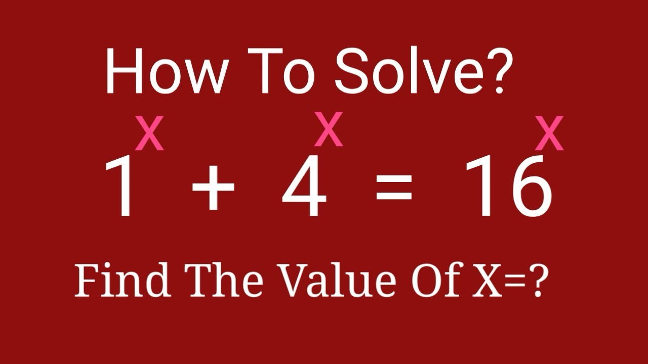 Russia | Math Algebra Problem ️ | Find the Value of X in this Equation ...