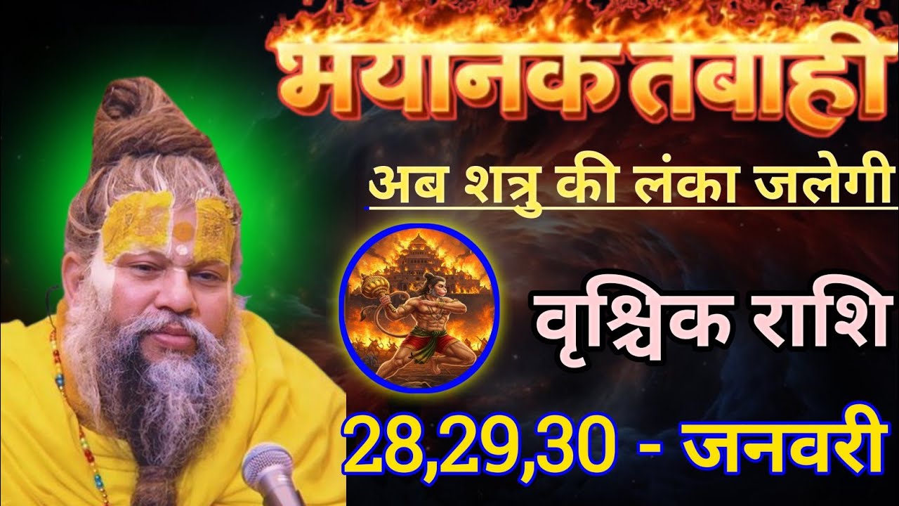 वृश्चिक राशि भयानक तबाही अब शत्रु की लंका जलेगी/vrishchik rashi, scorpion ♏🦂♏