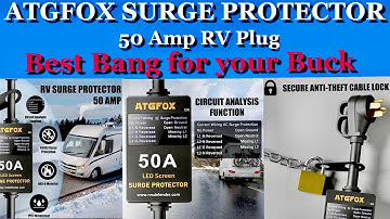 ATGFOX RV Surge Protector 50 Amp 125V/240V RV Circuit Analyzer (6500 Joules) All-in-one