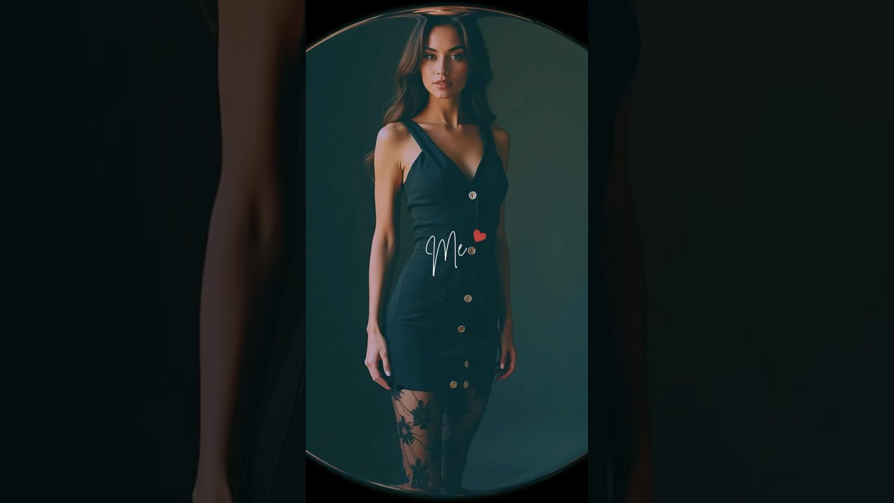 Tailored Sleeveless Mini Dress with Gold Button Detail & Floral Lace Tights❤️