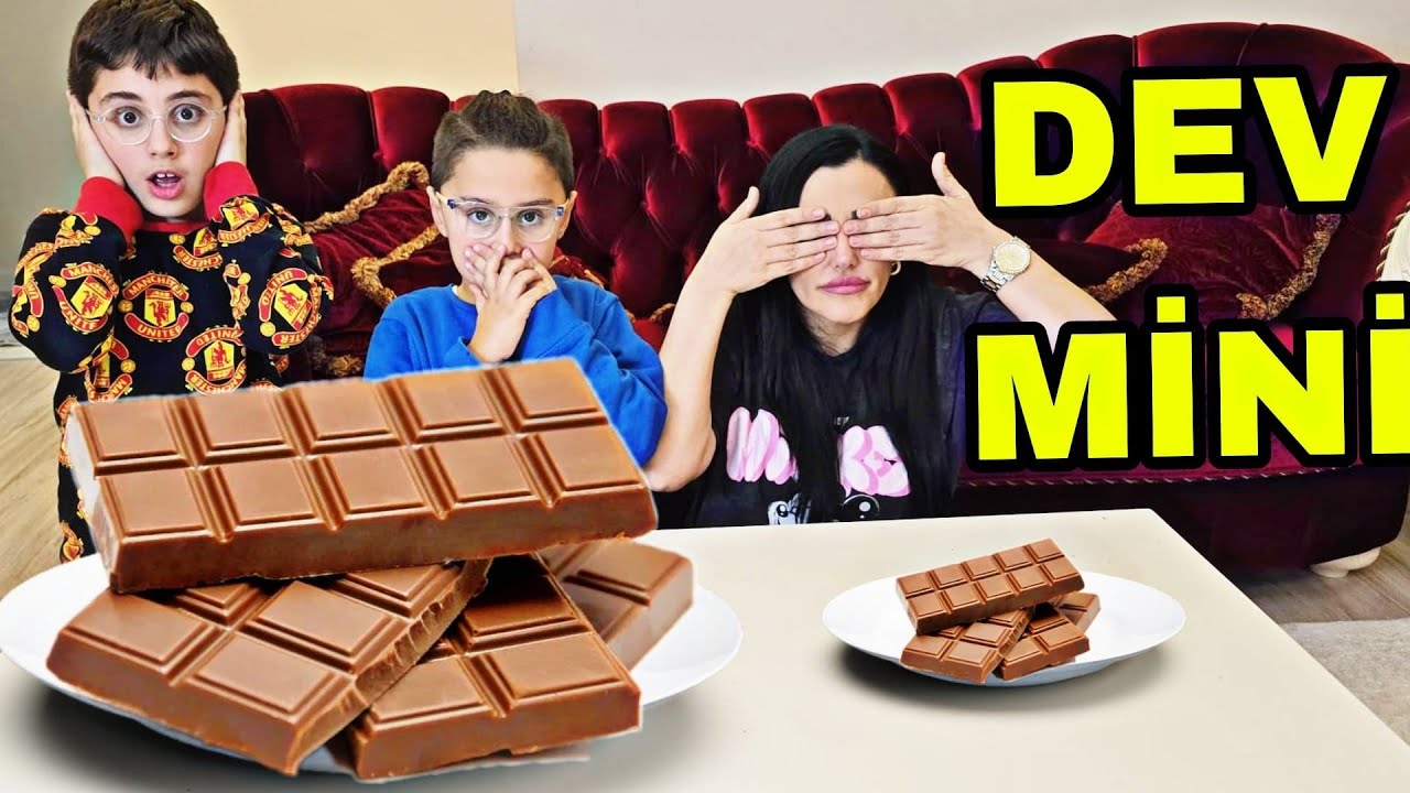 EFE ve EMİR İLE DEV Vs MİNİ YEMEK CHALLENGE !!