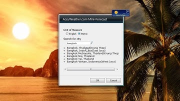 Accu Weather Mini Windows 7 Sidebar Gadget