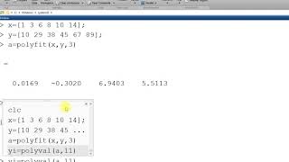 Polyfit and Polyval Command in MATLAB