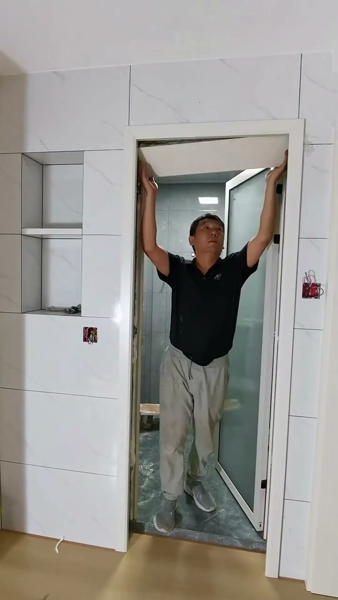 Easy fixing process of door frame- Good tools and machinery make work easy