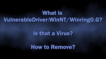 VulnerableDriver:WinNT/Winring0.G Detection Explained & Removal Guide