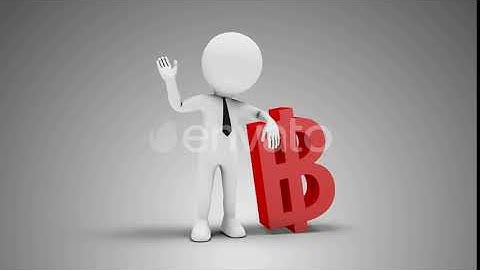 3D Man Waving Hand Leaned To Thai Baht Sign 01 Loop with Alpha | Motion Graphics - Envato elements