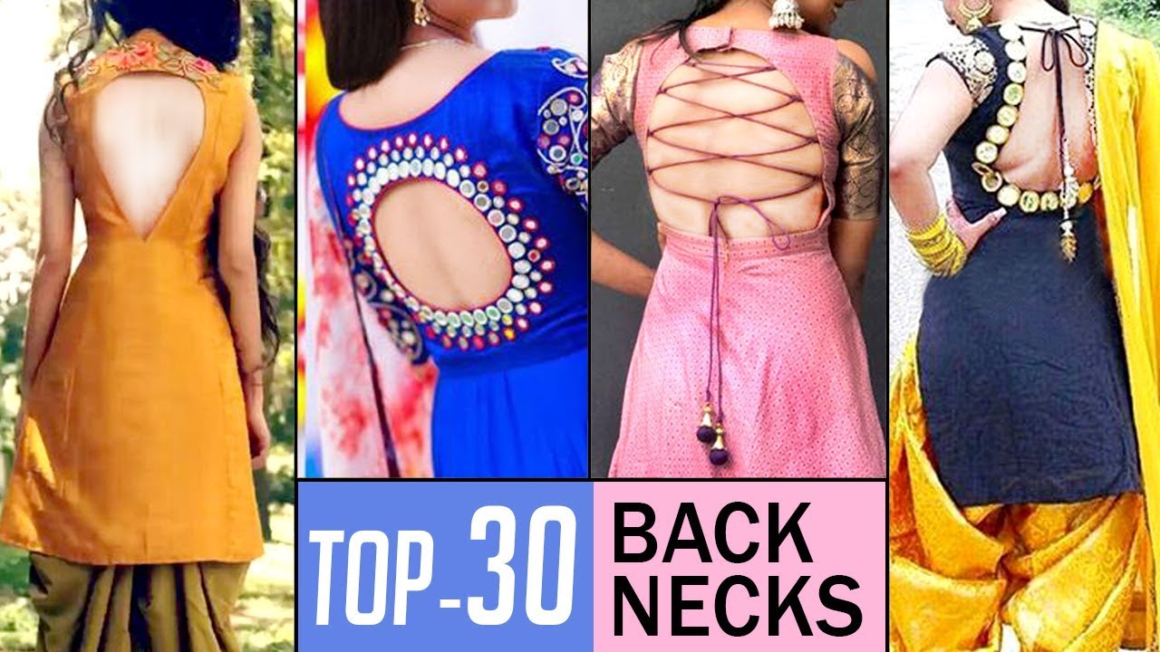 long frock back neck designs