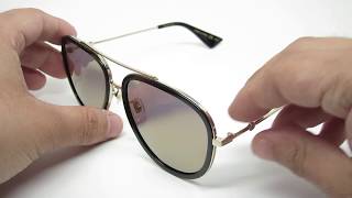Gucci GG0062S 001 Aviator Mirrored Sunglasses - YouTube