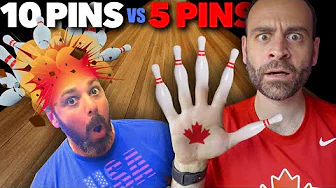 American Tries Canadian 5-PIN BOWLING...Is It Better?
