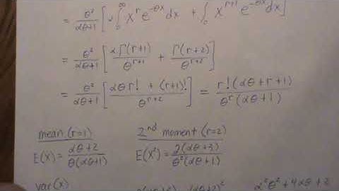Mean, Variance, and Method of Moments for a Two Parameter Lindley Distribution