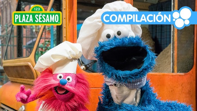 Dulce y animado el adorable monstruo de las galletas en una exhibición  caprichosa