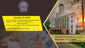 Welcome Address and Induction Program 2020-2021 (26 November, Forenoon Session)
