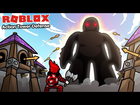 Roblox : Action Tower Defense 🗼 ฉันสร้างป้อมปืนระดับเทพ ป้องกันซอมบี้ยักษ์ !!!