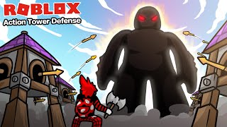 Roblox : Action Tower Defense 🗼 ฉันสร้างป้อมปืนระดับเทพ ป้องกันซอมบี้ยักษ์ !!!