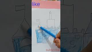 رسم قلعة part 2shorts