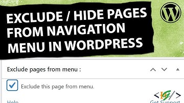 How to Exclude (Hide) Pages from the Navigation Menu in WordPress Website