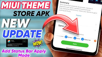 NEW UPDATE MIUI THEME STORE | Add NEW FEATURES Apply To Status Bar Separate To System MIUI 13 Theme
