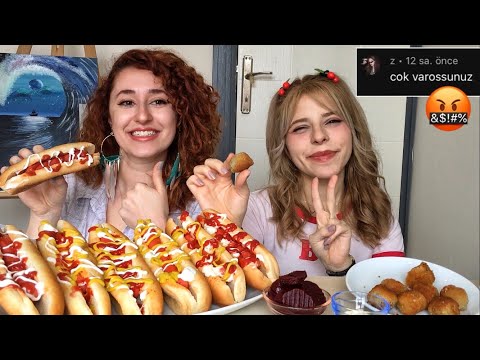 HOTDOG VE ÇITIR KROKET MUKBANG | KÖTÜ YORUMLARA KAPAK GİBİ CEVAPLAR