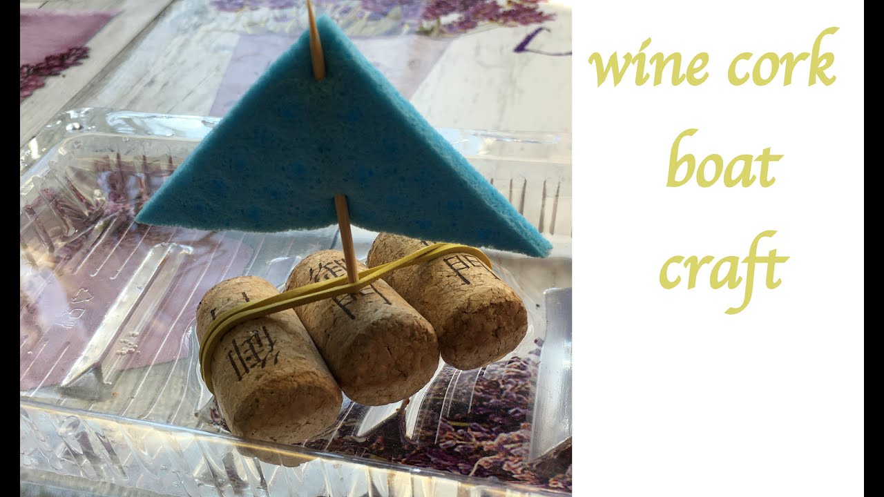 Wine cork boat craft 