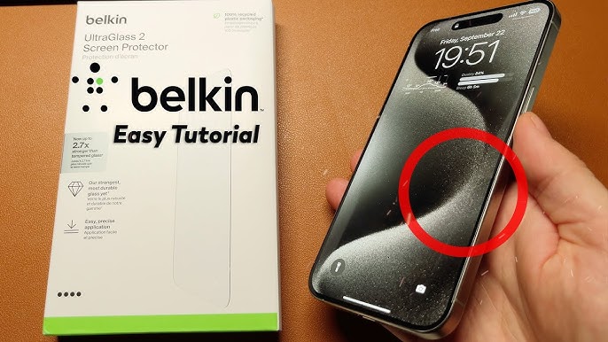 Protège-écran en verre UltraGlass 2 de Belkin pour iPhone 15 Pro