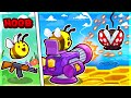 I Trained Bees to use Giant MINIGUNS In Bee Island