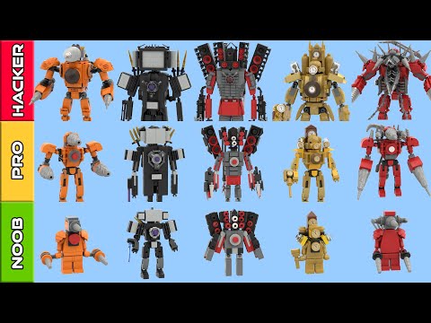 All Skibidi Toilets Lego (Collection #7): Noob, Pro, HACKER!!! / (Skibidi Toilet)