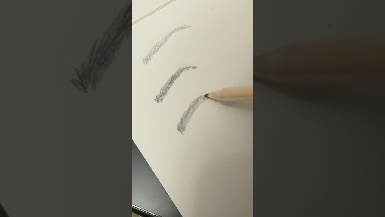 super easy and quick way to sketch eyebrows 👀