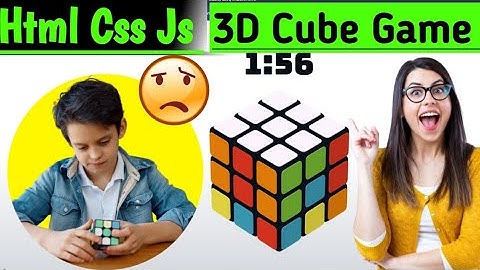 How TO Make 3D Rubik Cube/Dice Game in html Css & Javascript | Glowing Css Cube| Js Games Projects