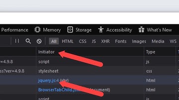 Firefox Console Initiator Tab