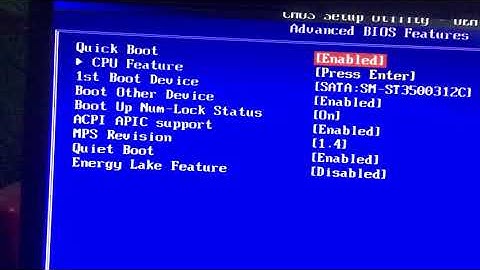 How to enable network boot PXE on CMOS utility setup