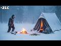 Alone in a −21°C Blizzard | Deep Wilderness Survival