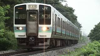 篠ノ井線を走り去る E127系,EF64,211系,383系特急ワイドビューしなの 2017.9月 HDV 1415