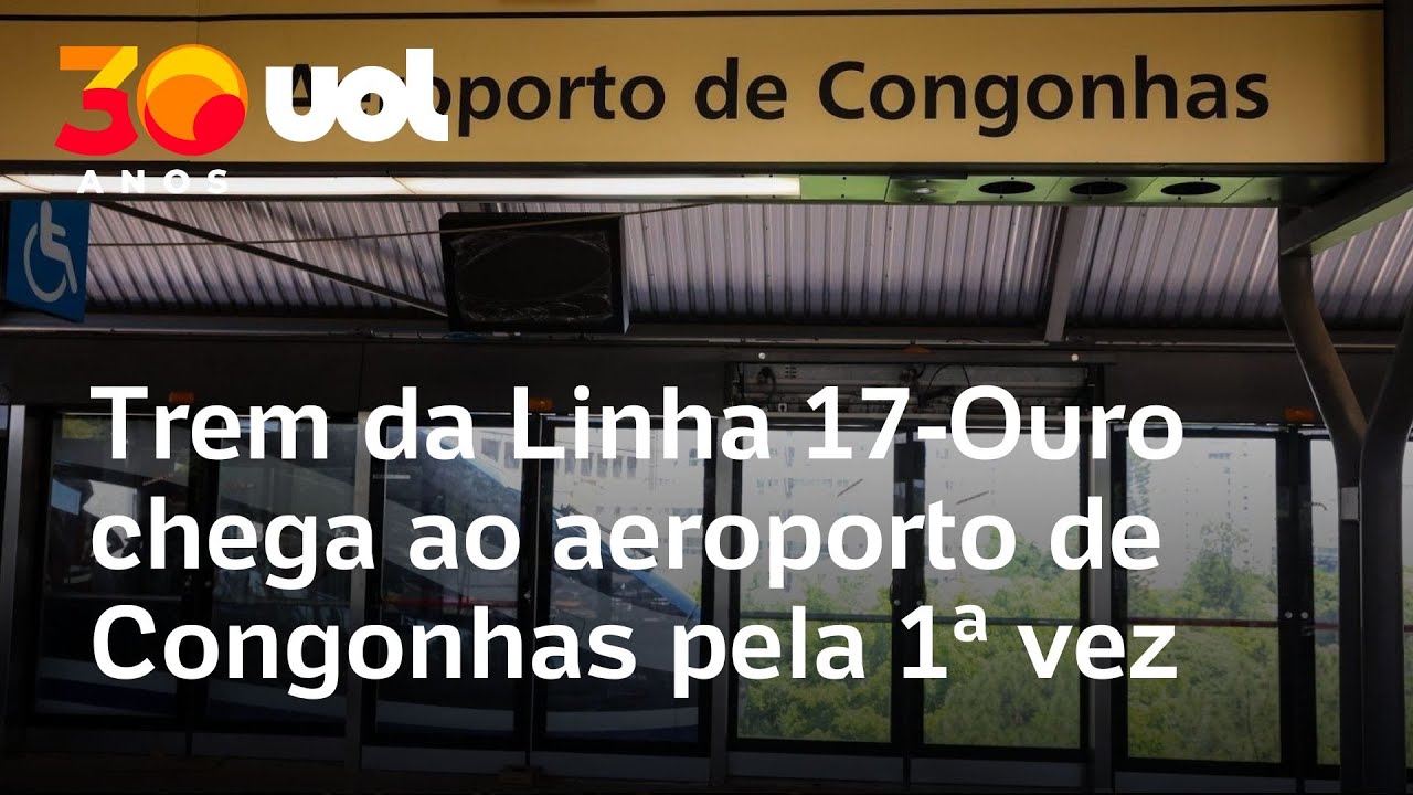 Trem da Linha 17-Ouro faz teste e chega ao aeroporto de Congonhas pela 1ª vez; veja