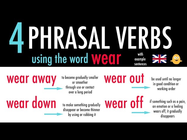 4 Phrasal Verbs using the word WEAR 