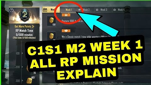 BGMI C1S1 M2 week 1 Royale pass Mission Explain Pubg | Week 1 RP Mission Pubg C1S1 M2 | Week 1 RP