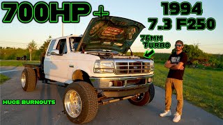 7.3 F-250 pushing 700HP is FAST