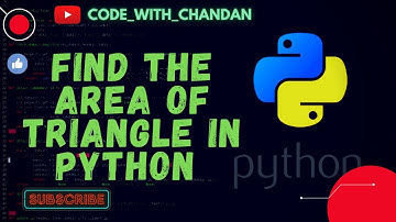 Python Program To Calculate The Area of a Triangle | Area of a Triangle in python|| area of tringle