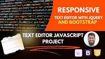 Responsive Text Editor with jQuery and Bootstrap || Developer Rasidul || With Source File