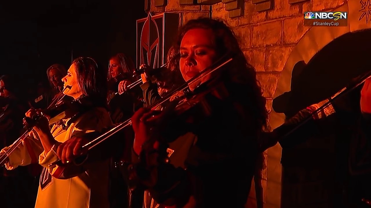 Speech Imagine Dragons before the second match of the Stanley Cup Final between Vegas and Washington