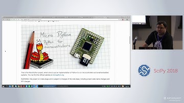 Scientific MicroPython on Microcontrollers | SciPy 2018 Tutorial | Roberto Colistete Jr